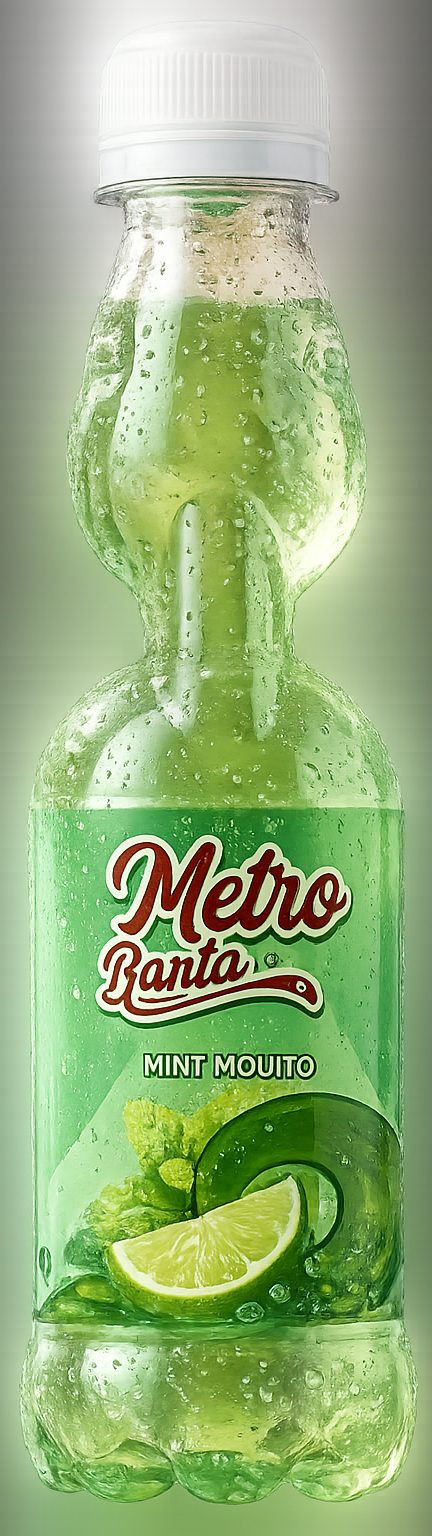 Metro Banta beverage bottle packaging design