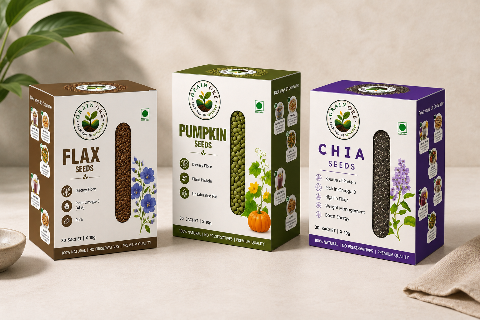 Grainore packaging design by Artexpress