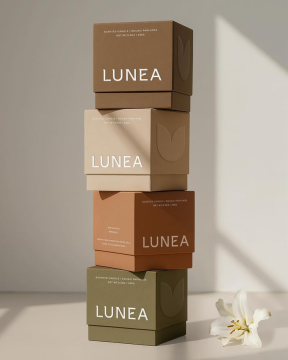 Lunea Candles Packaging